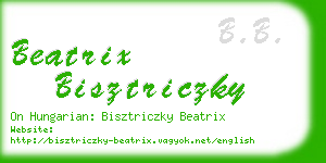 beatrix bisztriczky business card